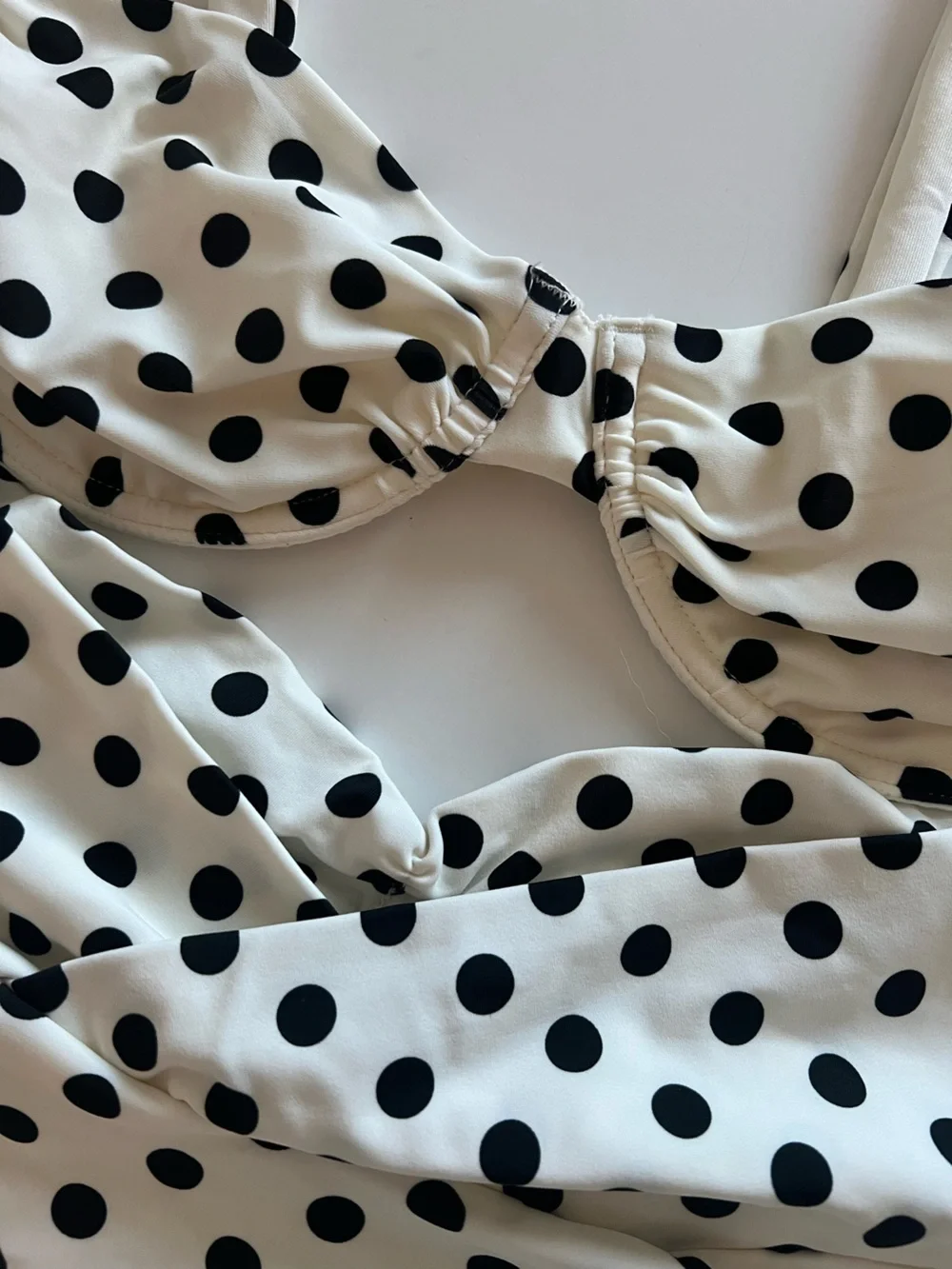 {Caroline Constas} Brand New White Black Polka Dot Bikini SET